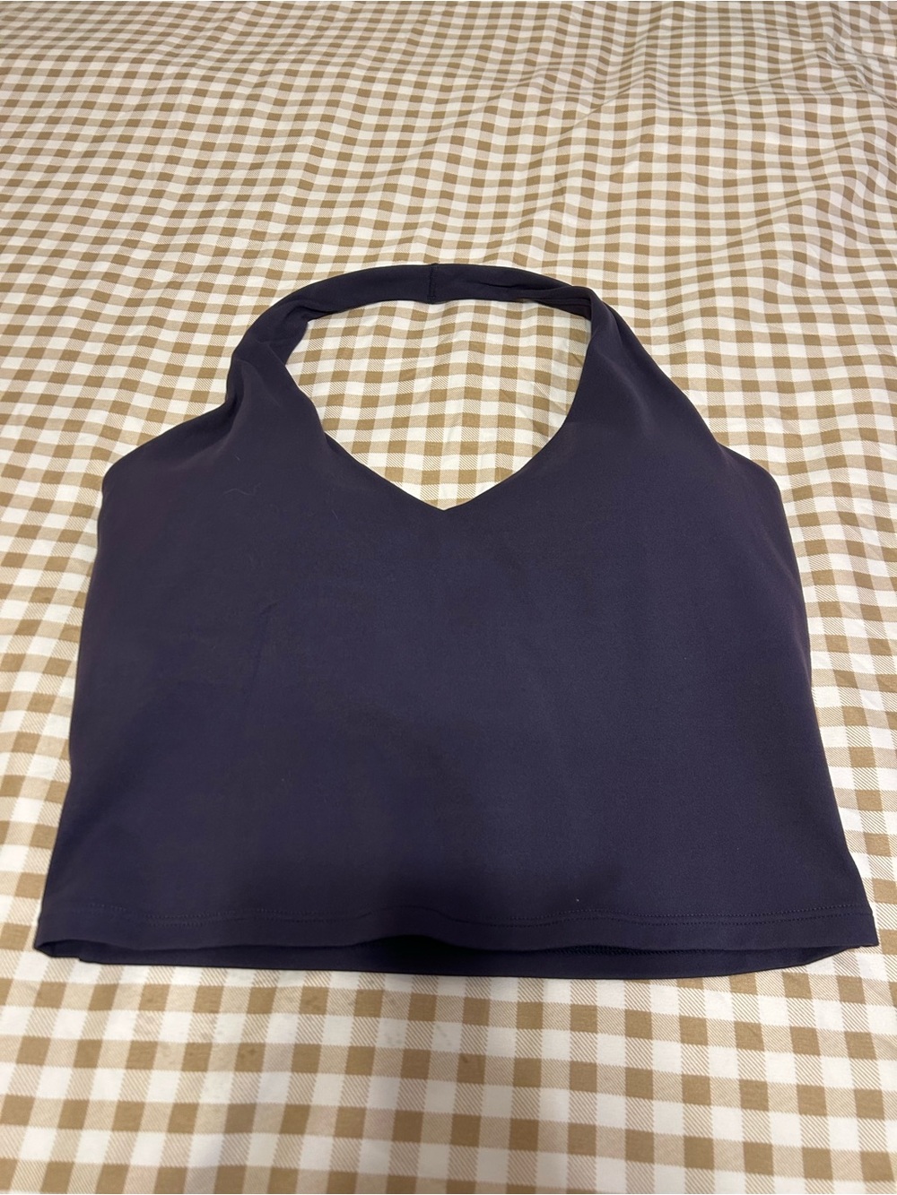 Oner Active Halter V-Neck Crop Top - Navy